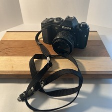 VTG Konica FS-1 Camera W/ Makinon 50 mm Lens & Hoya Filter Untested Parts Only