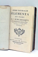 LIVRE ANCIEN JURIS NATURALIS BURLAMAQUI DROIT VERNET 1ÈRE ÉDITION 1754