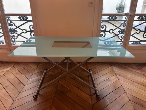 Table haute basse verre - et, en
