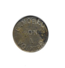 JETON DE MANEGE FORAIN G MOREL BON 1 VOITURE