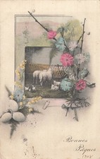 CP GOOD EASTER SHEEP LAMBS FLOWERS EGGS - 36005