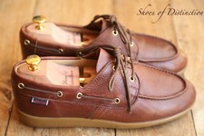 Sebago Schooner Brown Leather Boat Deck Shoes Boot Mens UK 8.5 US 9 W EU 43