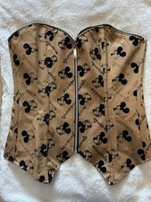 Guoao Mickey Mouse Print Strapless Corset Top