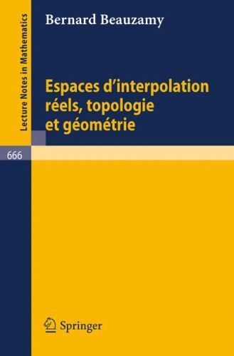 Espaces interpolation reels - d'interpolation,