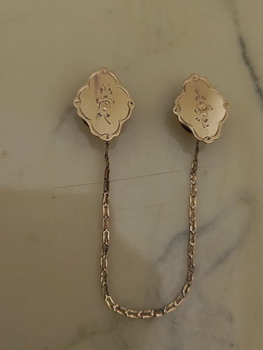 Anciens boutons col plaques - anciens,