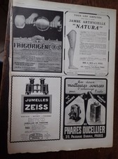 ZEISS binoculars + refrigerator + Ducellier headlight + leg NATURA ILLUSTRATION 1913