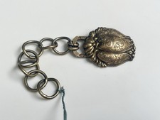 Antique Silver CAPE CLIP Closure Antique Sterling Silver Cloak Clip