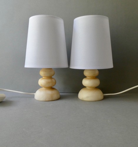 Paire lampes albâtre - paire,