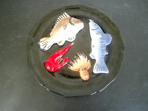 Assiette trompe oeil - trompe, l