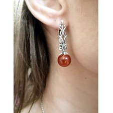 Boucles d'oreilles avec Ambre