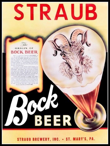 Straub bock beer - bock, mary's