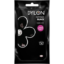 DYLON Intense Noir Main Tissu Teinture Sachet Permanent Textile Vêtements 50g