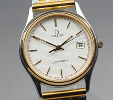 Omega Seamaster Quartz Cal.1438 Ref.296.1010 White Dial Two-Tone Men’s Watch 