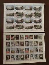 Deux feuilles de timbres