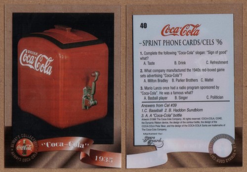 Cartes échange coca - Échange, 1996