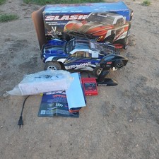 Traxxas Slash Model 58024 Blue Tested Works Great With Battery Charger And Contr
