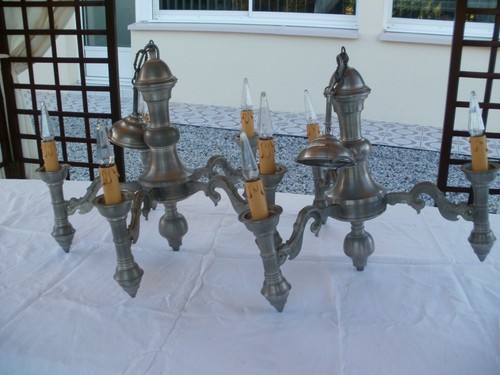 Lustres etain artisanal - lustres, en