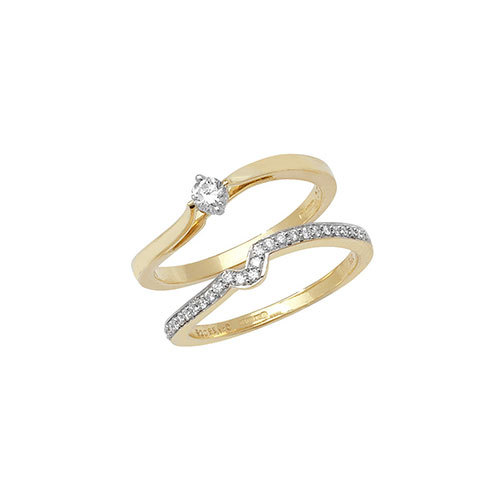 9ct jaune diamant - 9ct, or