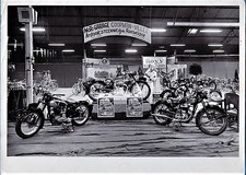 vintage large photo FN Liege motor bike cycle moto Roeselare Belgium foto 1953