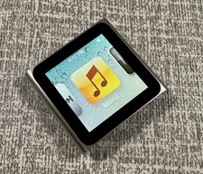 Apple iPod Nano 6th Gen 8GB Silver Clip Good Condition Bundled Cable