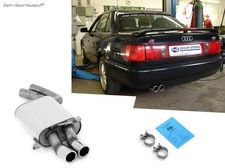 Fox Silencieux Sport Audi 100, S4, A6 Et S6 Quattro C4 2x70Mm Incliné