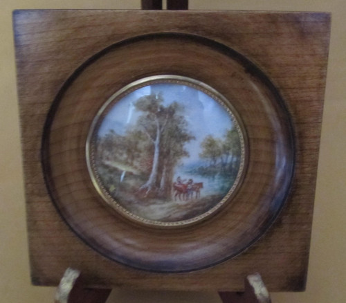 Peinture miniature peint - , main