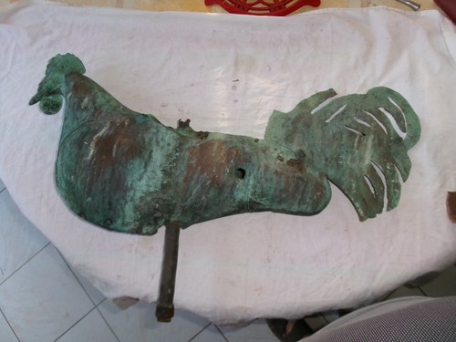 Ancienne girouette coq - girouette,