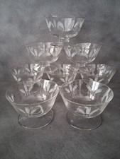 Vintage 8 ? Crystal Champagne Cups ? "Old" Ice or Fruit