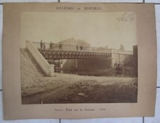 ANCIENNE GRANDE PHOTO AMIENS PONT DE LA SOMME BOULEVARD DE BEAUVILLE 1890