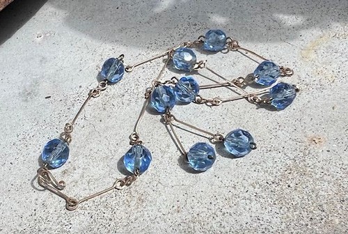 Collier ancien perles - , cristal