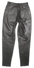 Pour Femmes Jean en Cuir/ Pantalon Cuir Noir- Braun Lisse ! Gr. 36