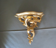 antique console or sconce in gilded wood wall shelf baroque style Italy