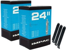 2 x tuyau de vélo Impac 24 pouces valve flash 40-507/60-507 + 3 lève-pneu