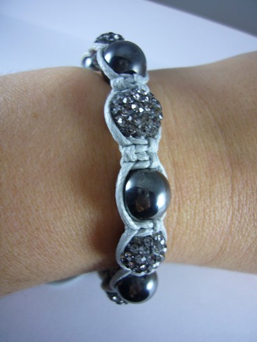 Bracelet shamballa gris - , clair