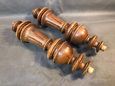 Pair of Wooden Columns Walnut Furniture Buffer Henri 2 Decor Closet Shelves