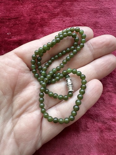 Collier pierre verte jade - en,