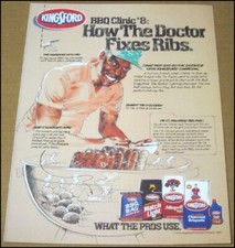 1990 Kingsford Charcoal BBQ Clinic #8 Print Ad Dwight Doc Gooden New York Mets
