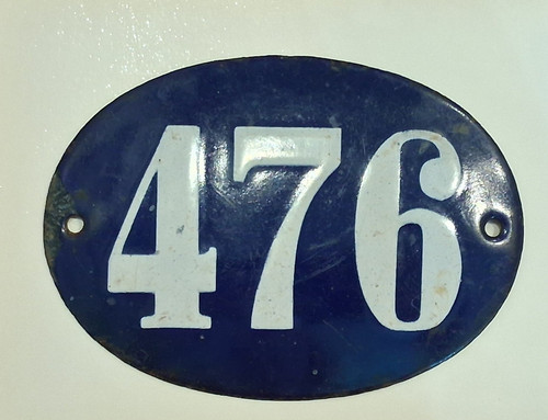 Old blue oval french - french, house