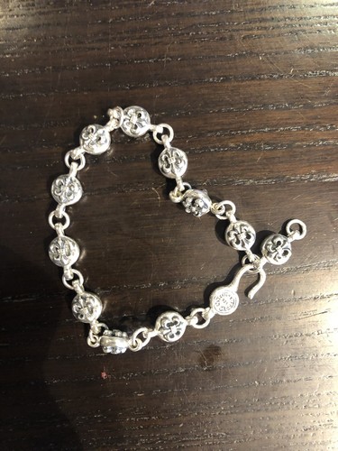 Bracelet fleur lys chrome - bracelet,
