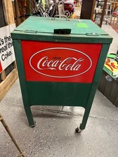 Vintage coca-cola cooler on