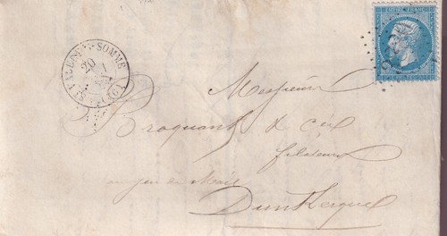 Lettre avec 20 c - -,