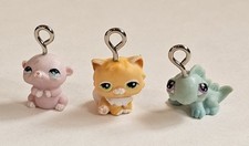 Rare LPS Littlest Pet Shop Digital Pets Charm Bracelet Cat Mouse Lizard Charms