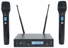 Rockville RWM-200 H2 Dual UHF 200 Chan Metal Handheld Wireless Microphone System