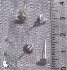 100 CLOUS SUPPORTS 6X12MM BOUCLES PLATEAUX FIMO+EMBOUTS METAL ARGENTE CLAIR*A147