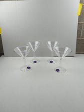 Flowers Plastic Martini Glass