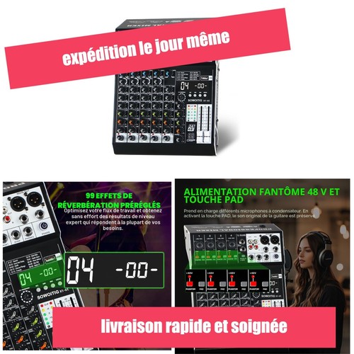 Table mixage 6 - dj, canaux
