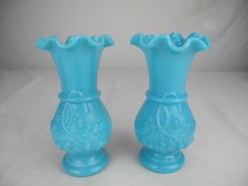 paire petits vases bleus
