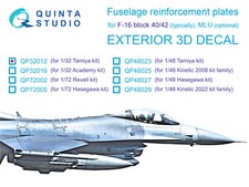 Plaques d'armature Quinta Studio 1/32 F-16 bloc 40/42 (Tamiya)