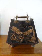 Rare ashtray fireplace stove black sheet metal enamel decor combat rooster Napoleon III