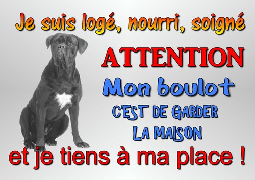 Plaque chien cane corso x - plaque,